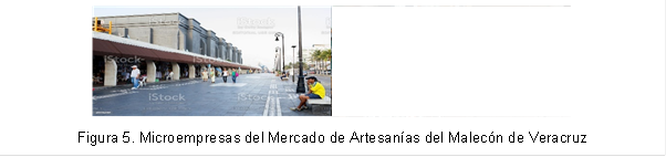   
Figura 5. Microempresas del Mercado de Artesanías del Malecón de Veracruz
